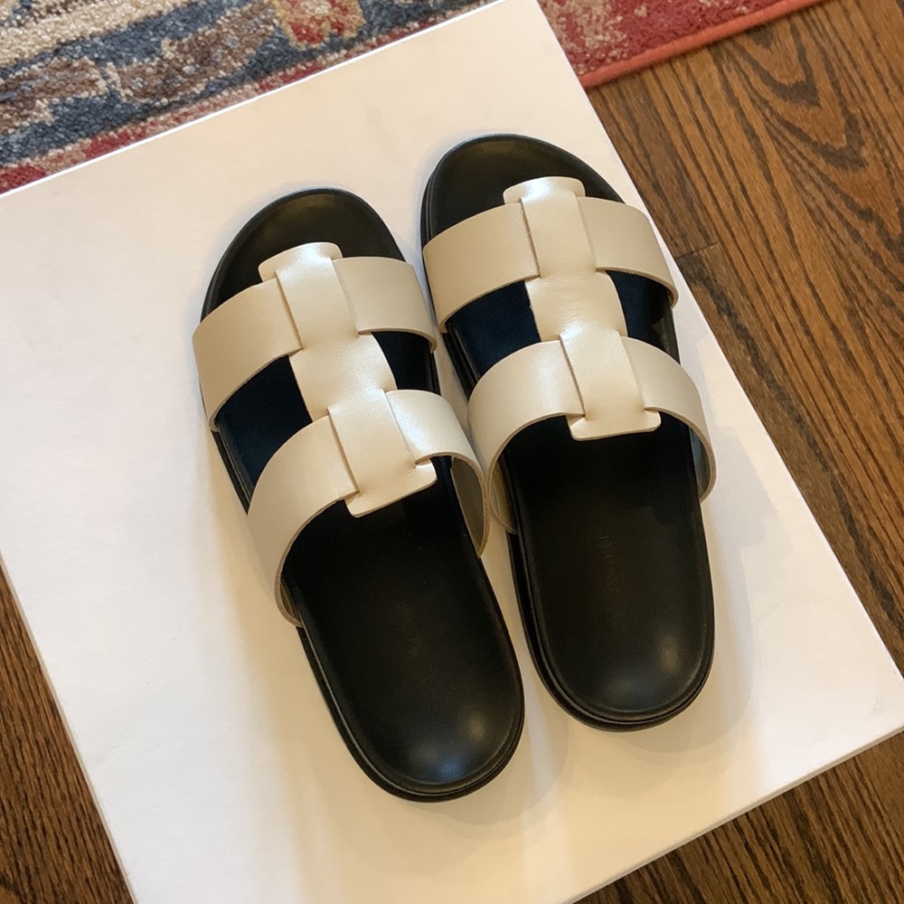 St. Agni Leather flat sandals NWT - Picture 3 of 8